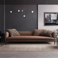 Custom genuine leather sofa: luxurious italian minimalist modern latex nordic down living room set - perfect for small spaces