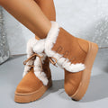 autumn/winter women's snow boots: fleece-lined, extra thick, platform, height-increasing, shearling-lined, northeastern-style cotton shoes, warm fuzzy boots