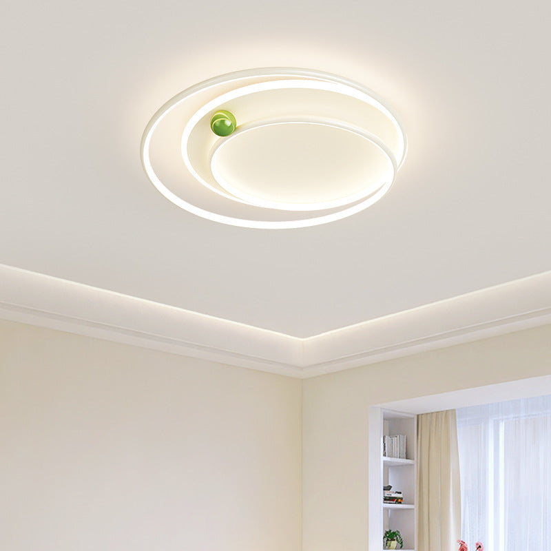 Warm cream wind master bedroom ceiling light modern simple creative small milk bean room light eye protection led study light