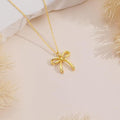 e-commerce amazon cute bow gold necklace factory direct sales