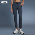 new arrivalloosestraight-leg yoga pants drawstring waist sports casual elastic nine-point pants for women dl081