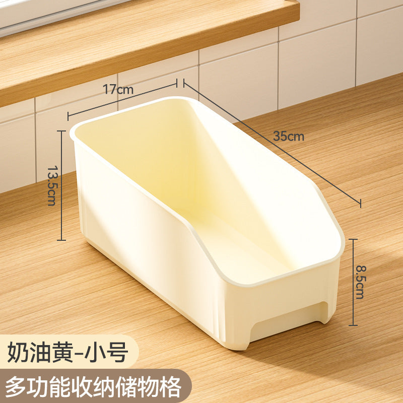 Large capacity kitchen seasoning refrigerator sundries storage box fruit and vegetable finishing storage box food grade drawer storage basket