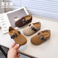 Vancahao kids birkenstock shoes  autumn new korean style girls' fashion soft sole leather shoes retro flats