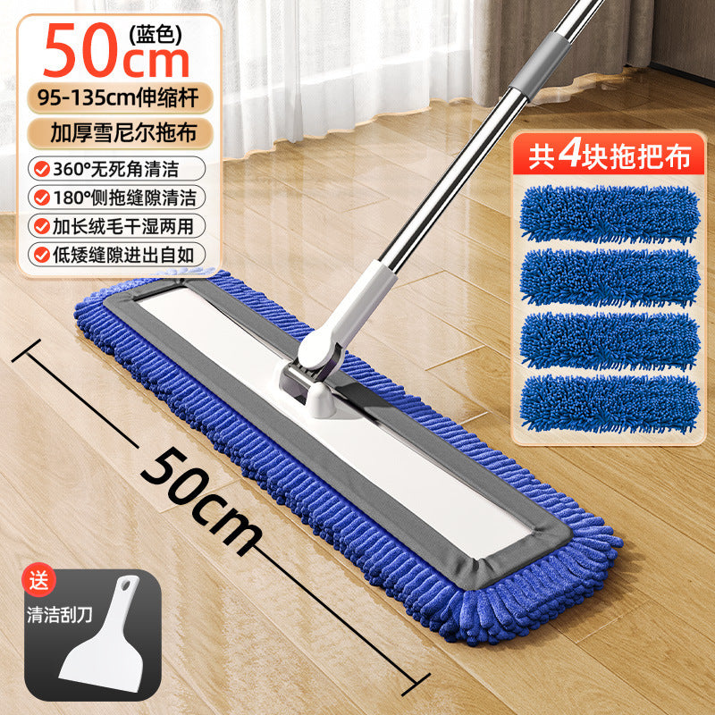 For homethickened chenille flat mop new arrival large panel one mop net hand wash free cleaning lazy handy gadget