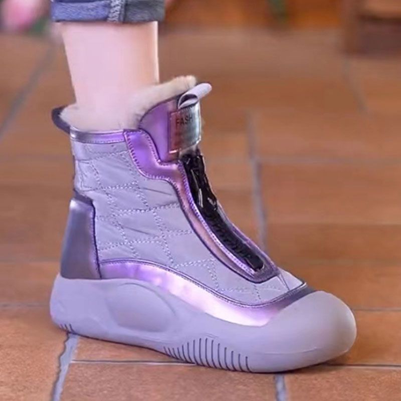 Snow boots women's winter velvet thickened waterproof and non-slip women's shoes new 2024 popular autumn and winter short boots cotton shoes