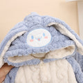 Kids flannel baby pajamas girl autumn wintercutelong sleevessuit baby girl coral velvet home clothes winter