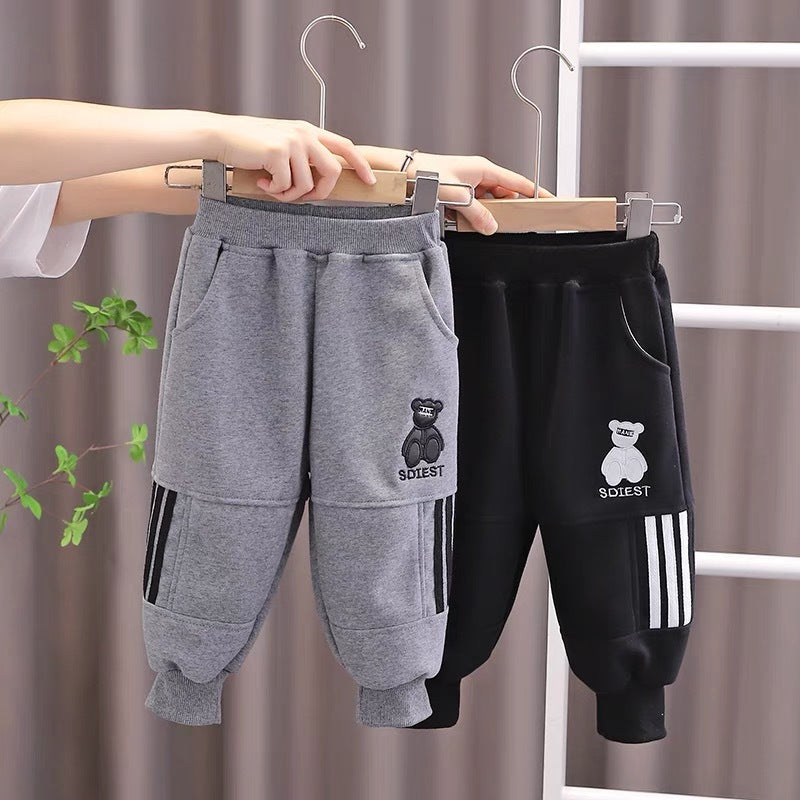 Korean style children's trousers - new autumn/winter  collection - kids' pants with cartoon prints - trendy long pants for young boys (sizes for toddlers and young children)