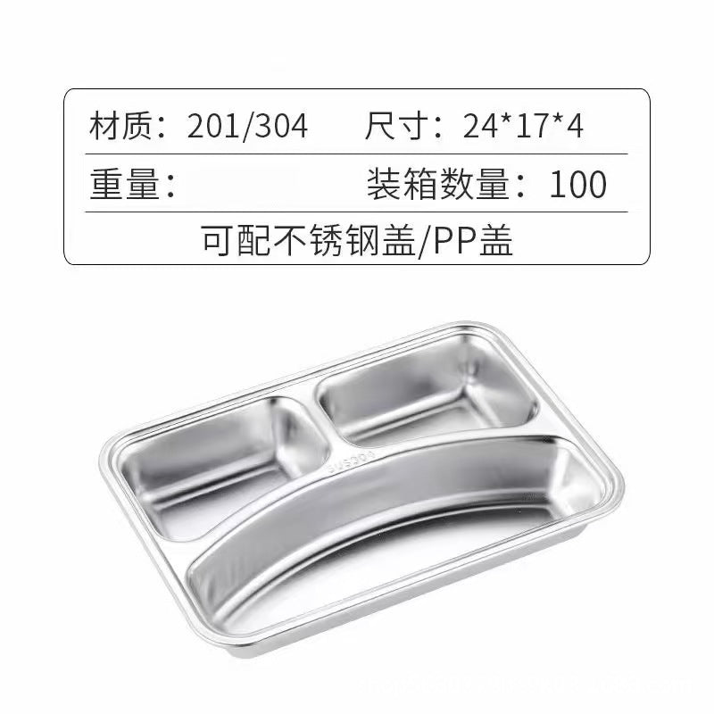 Here are a few options, depending on the specific nuance you want to convey:  **option 1 (focus on premium quality):**  "premium stainless steel dinner plates for home use - 304 stainless steel divided plates, perfect for cafeterias and serving dishes."
