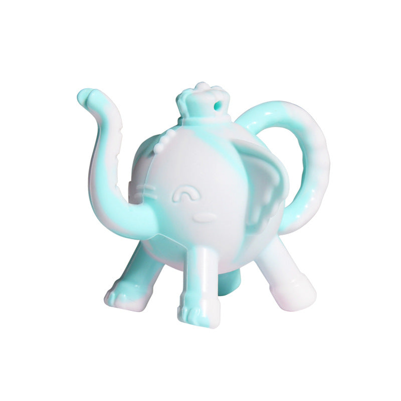 Factory new baby bell silicone toothpaste bag elephant food grade silicone toy baby teething toy