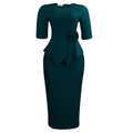 D626  women's summer fashion elegant solid color bodycon ruffle trim 3d floral foreign trade dress