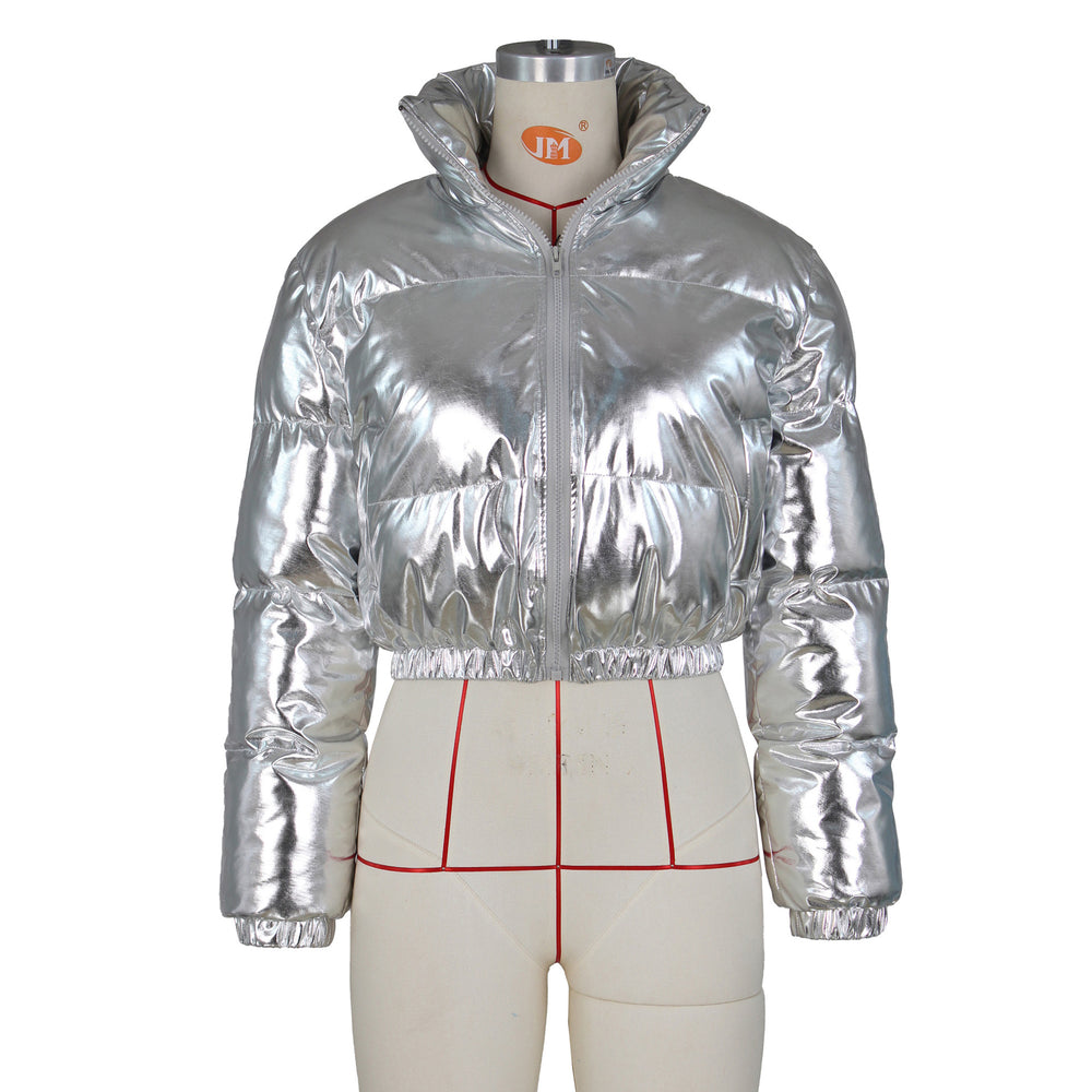 Fall and winternew arrivalfashionable american and european clothing fashion bronzing north american ins trendy cotton coat casualshortjacketoutwear
