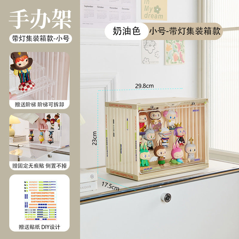 Blind box storage display stand POP MART display box figure popmart container cabinet box PET material