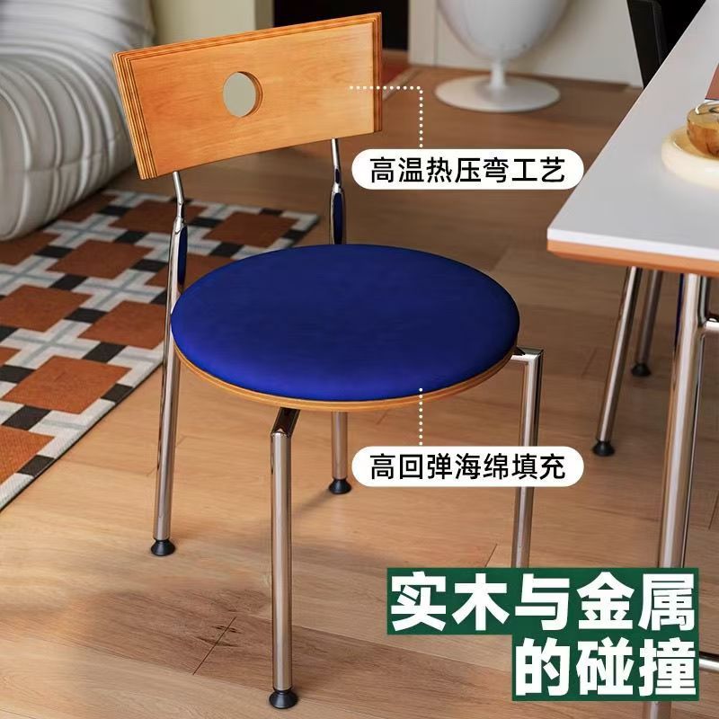 Customized medieval dining chair for homeretro back chair scandinavian berg chair cross-border manufacturer casual casual makeup chair