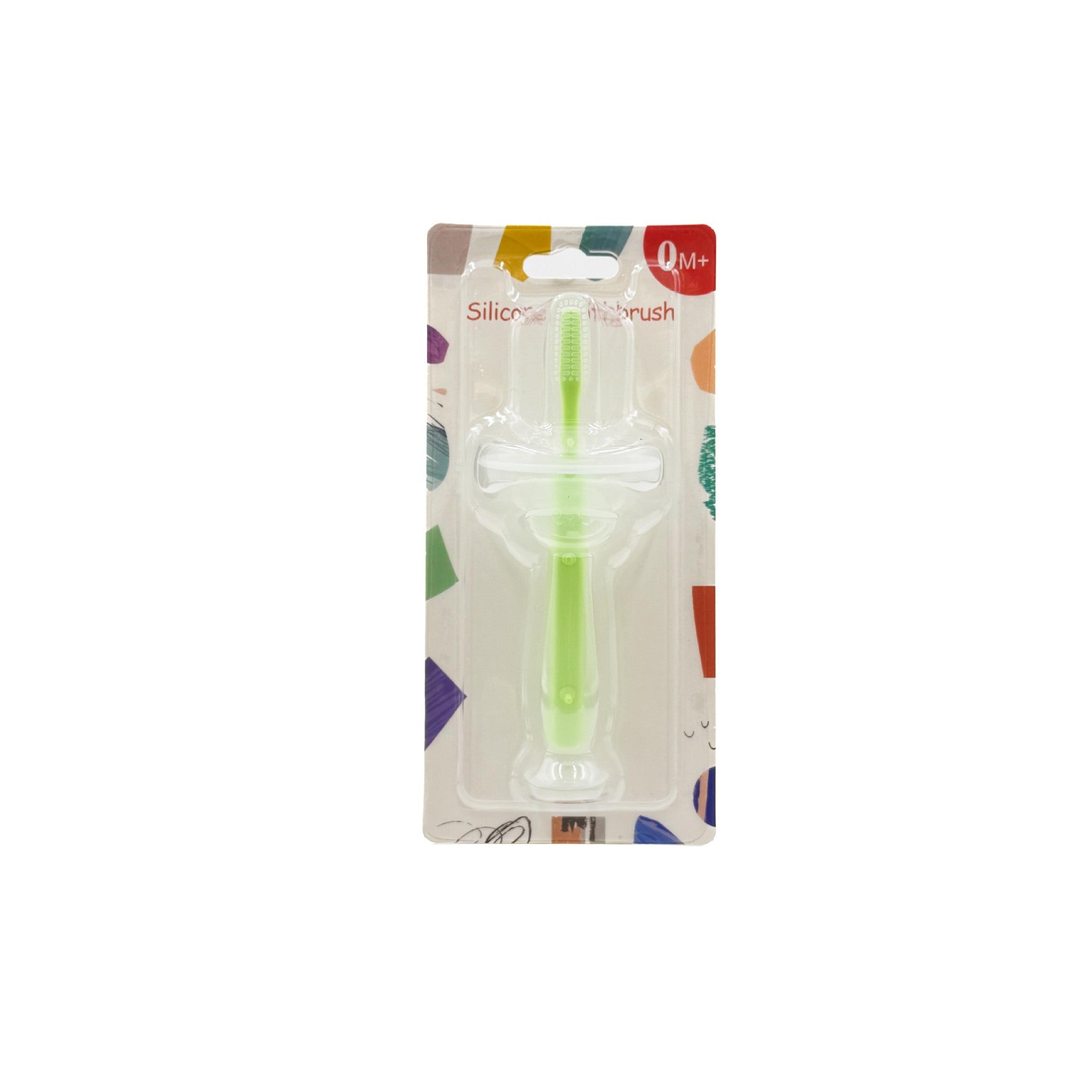 English card baby training silicone three-dimensional baby tooth brush standing suction cup toothbrush silicone tongue coating soft bristle brush