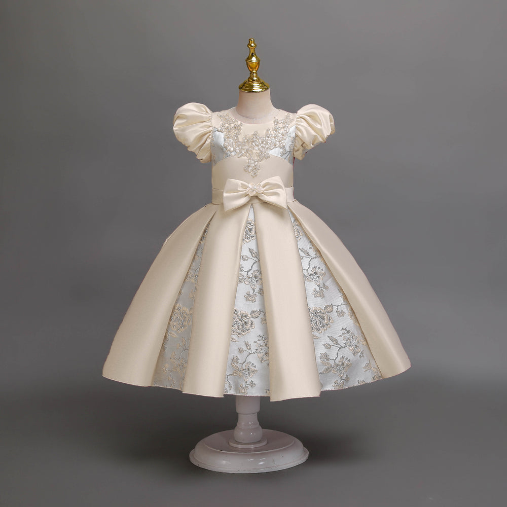 New arrivalin stockchildren's clothing female flower girl dress section cloth pattern princess dress model catwalk dress kids dress