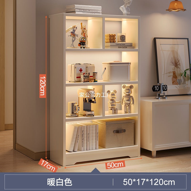 Shelves next to TV cabinets, household bookshelves, simple floor-to-ceiling storage, aisle cabinets, living room, multi-layer corner bookcases
