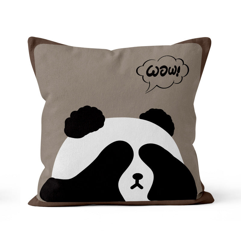Cartoon throw pillow sofa cushion bed headrest office reading lumbar support backrest pillow with insert - customizable