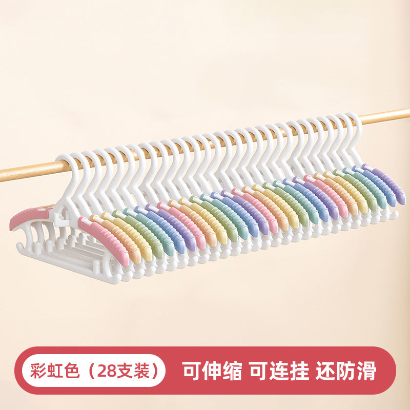 Children's clothes hanger, baby baby hanging special children's newborn toddler retractable clothes drying support for home clothes support
