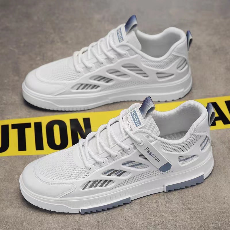 Men's skate shoes - spring 2026 new collection: breathable mesh, athletic & casual style. trendy, versatile white sneakers for teens and young adults