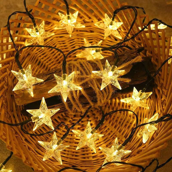 Cross-border new solar star light string tree waterproof ambient light outdoor courtyard garden decoration led light string