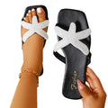 Plus size women's sandals for export - vacation-ready beach sandals with starfish accents, lightweight and easy to wear, beaded slides