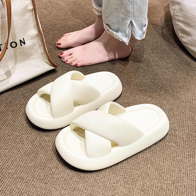 2025 hot-selling minimalist versatile criss-cross bow thong sandals for women - summer outdoor wear, trendy anti-slip beach slippers