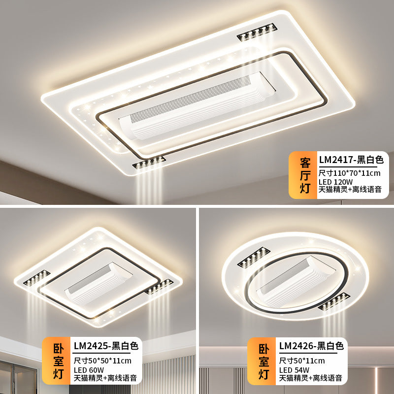 [Strict Selection] 2025 New Full Spectrum Bladeless Fan Light Ceiling Fan Light Eye Protection Integrated Ceiling Light with Fan