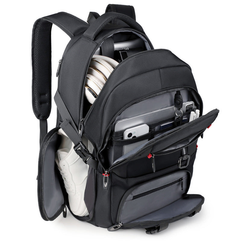 Cross-border Multifunctional Business Backpack Large Capacity Expansion Double Backpack Men's Leisure Travel Backpack Luggage
