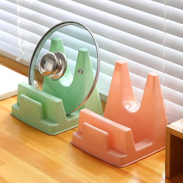 Pot lid rack Household chopping board shelf Shelf Knife holder Cutting board rack Kitchen nail-free hole Multifunctional cutting board rack Plastic