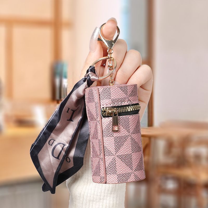 European and American old flower change bag 2024 new compact bag pendant earphone bag mouth red envelope mini keychain bag
