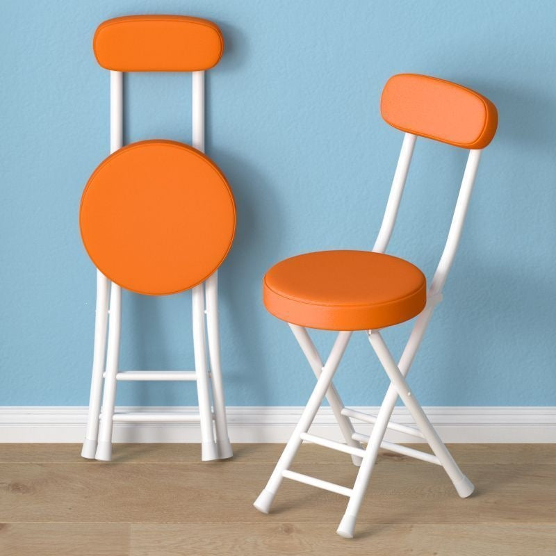Folding chair - portable dining chair for home, dorm room, balcony, and leisure - space-saving, simple folding back chair