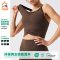 sexy ruched sports bra - wearable as outerwear, with padded cups, eco-friendly recycled materials, high-impact workout bra for women