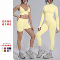 European and american seamless tight-fitting yoga set - waist-defining, slimming, peach lift, quick-dry activewear for outdoor running and fitness