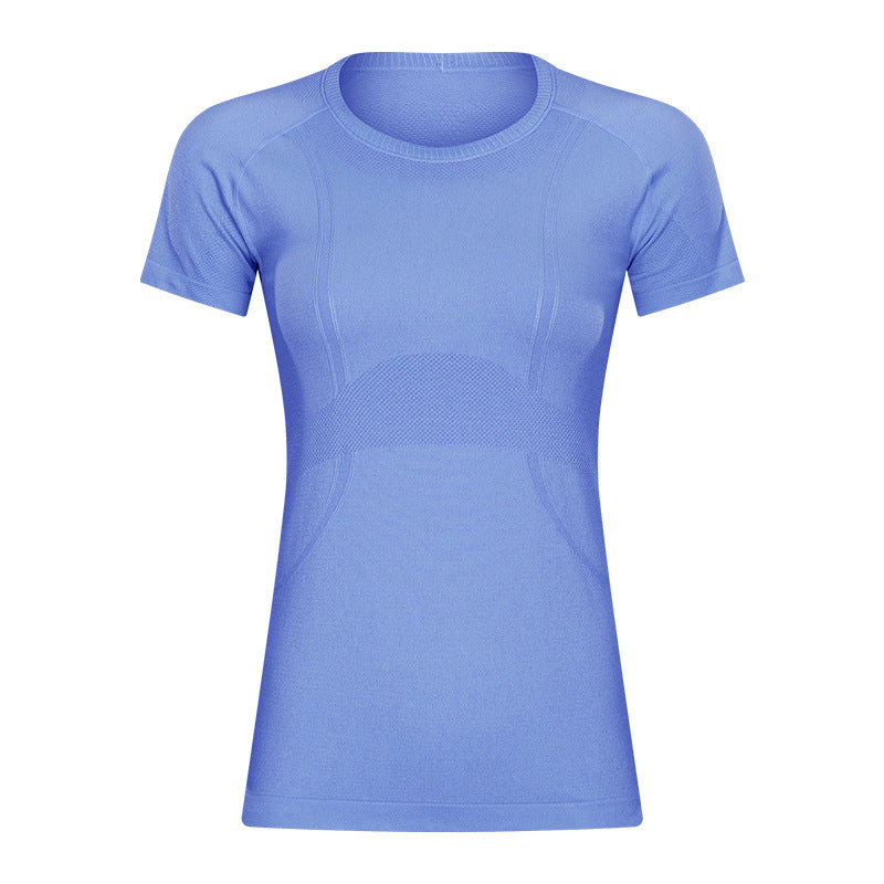 New women's short-sleeve crew neck activewear t-shirt - running, fitness, slim fit, breathable, shaping yoga top - s2067