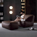 Italian lazy sofa living room can lie down and sleep bean bag sofa for home balcony leather sofa balcony double lounge chair