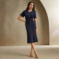 Frenchexport women's clothing new arrival autumn accessible luxuryknitting round neck cut out wood ear skirt cut out long long skirt dress