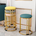 Round stool for home modern casual dining table high stool plastic stackable chair accessible luxury dining chair spare small round stool