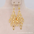 24k gold-plated ethiopian women's round earrings for daily wear bridal gift