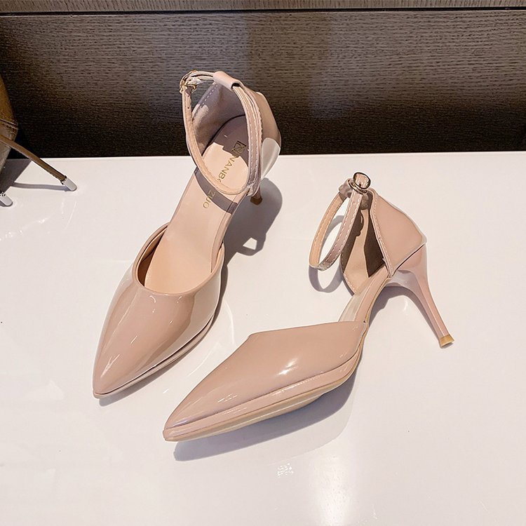 2025 new waterproof platform single shoes women's summer new large size stiletto high heels hollow pointed toe high heel sandals women's