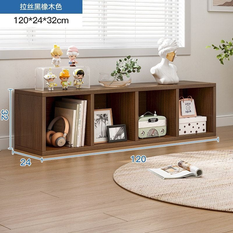 Balcony bay window storage cabinet storage rack cabinet storage cabinet plaid cabinet floor-standing single-layer low cabinet bookshelf for home bookcase