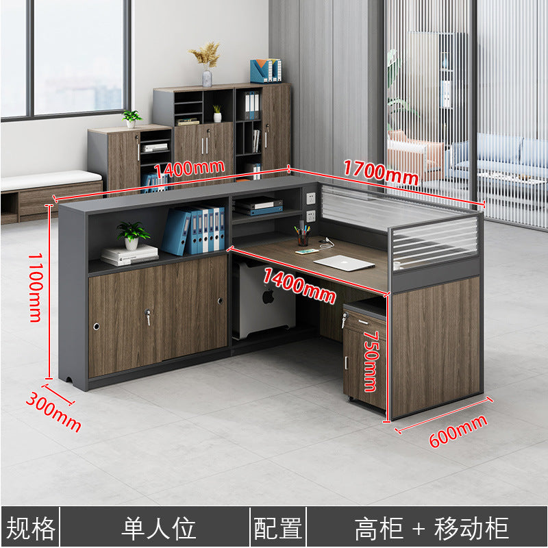 Saint li staff office desk and chair set - minimalist modern computer desk, office financial partition desk