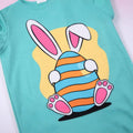Flame-retardant fabric cross-border foreign trade summer fresh green girl home cute rabbit holding egg 2-piece set