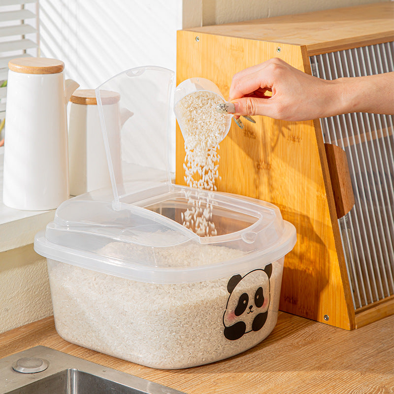 Rice bucket, household grain storage box, grain sub-packaging, sealed bucket, insect-proof and moisture-proof rice bucket 10kg food grade