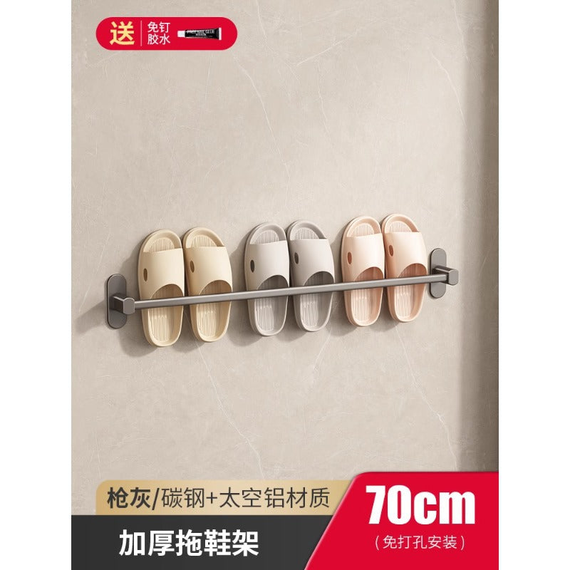 Bathroom slipper rack, punch-free bathroom storage rack, shoe storage handy gadget, toilet wall hanging rack, drain rack