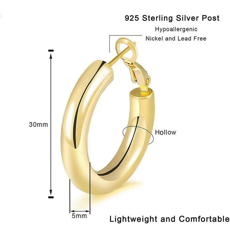 Stainless steel new earrings - european and american trendy fashion earrings, hollow, extra large, ultra-lightweight, statement, elegant, high-end, versatile