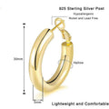 Stainless steel new earrings - european and american trendy fashion earrings, hollow, extra large, ultra-lightweight, statement, elegant, high-end, versatile