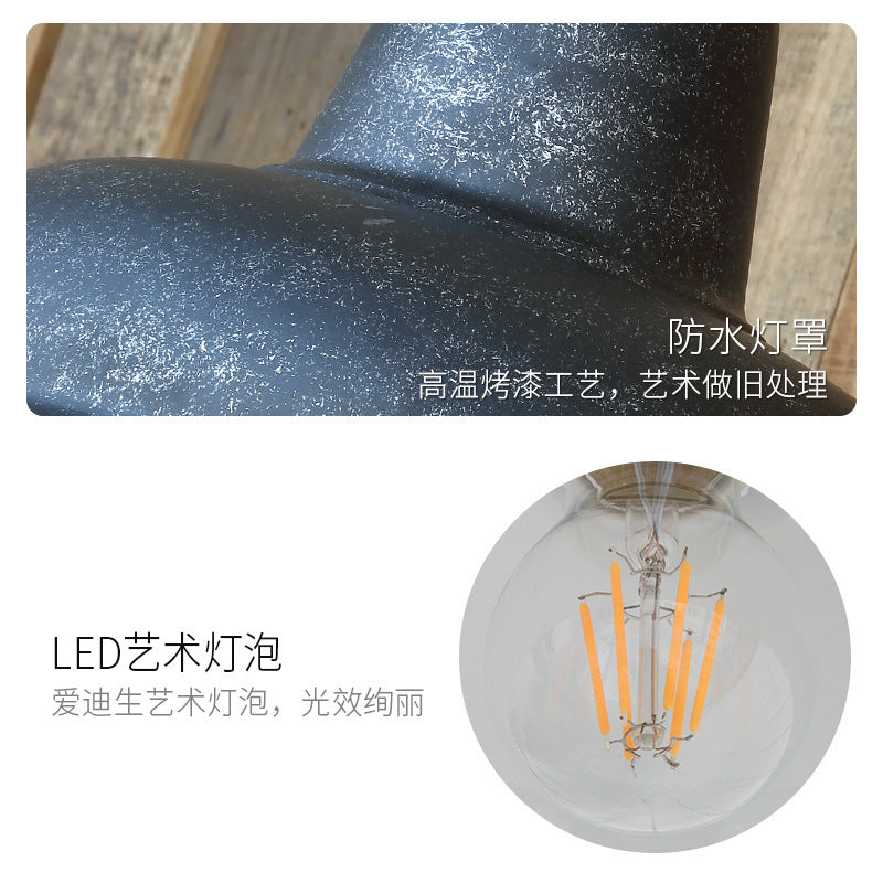 Cross-border outdoor retro wall lamp wrought iron nostalgic American simple exterior wall door front lamp garden outdoor balcony garden lamp