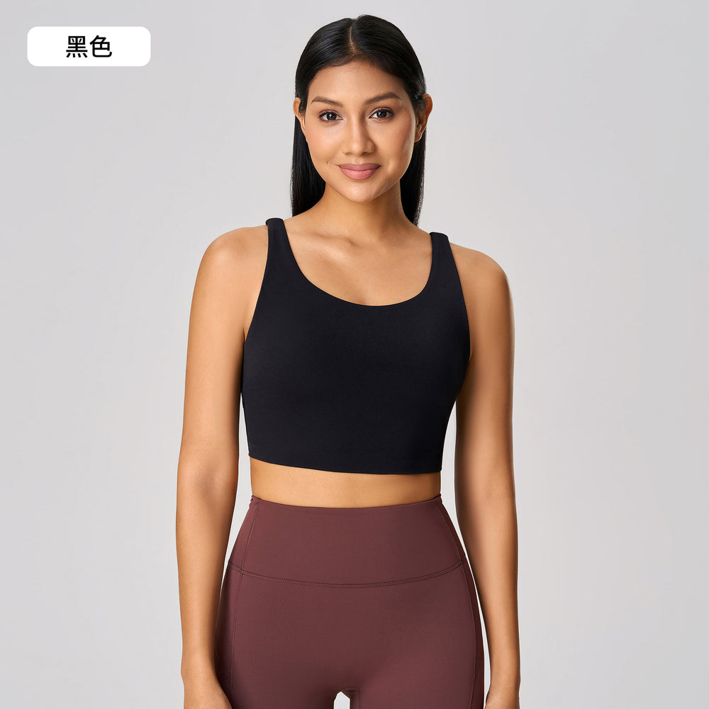 New women's sports bra - barely there feel, beautiful back design, yoga tank top, shockproof, high-impact workout bra d25031