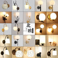 Nordic wall lamp bedroom bedside lamp modern casual creative hotel aisle lamp living room corridor wall lamp staircase lamp