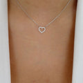 Wholesale alloy heart necklaces - european & american cross-border jewelry - versatile diamond-studded choker - women's water wave chain - high-end necklace
